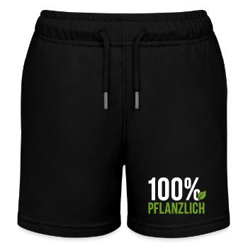 100% Pflanzlich - Vegan Geschenkidee - Kinder Organic Joggingshorts Mini Bolter von Stanley/Stella - Schwarz - Vorne