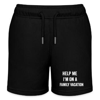 Familienurlaub-Hilfe-Meme - Kinder Organic Joggingshorts Mini Bolter von Stanley/Stella - Schwarz - Vorne
