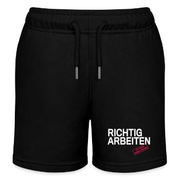 Ist Auch Keine Loesung Stempel Shirt - Kinder Organic Joggingshorts Mini Bolter von Stanley/Stella - Schwarz - Vorne