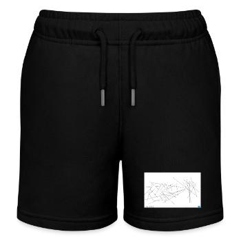 Jagged line abstraction - Kids Organic Sweat Shorts by Stanley/Stella - black - Front