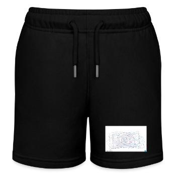 Croquis abstrait en spirale de peinture - Short de jogging enfant bio Stanley/Stella - noir - Devant