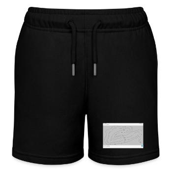 Fließende Konturen Linienkunst - Kinder Organic Joggingshorts Mini Bolter von Stanley/Stella - Schwarz - Vorne