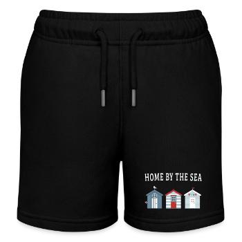 Home by the Sea – Strandhäuser - Kinder Organic Joggingshorts Mini Bolter von Stanley/Stella - Schwarz - Vorne