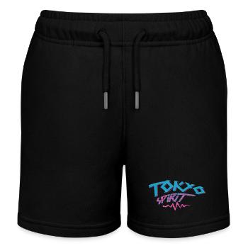 Tokio Spirit Neon-Graffiti - Kinder Organic Joggingshorts Mini Bolter von Stanley/Stella - Schwarz - Vorne