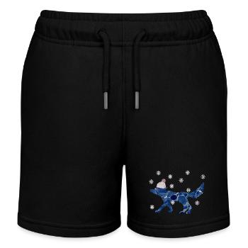 fuchs mit mütze e 12 - Kinder Organic Joggingshorts Mini Bolter von Stanley/Stella - Schwarz - Vorne