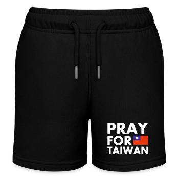 Pray for taiwan - Kids Organic Sweat Shorts by Stanley/Stella - black - Front