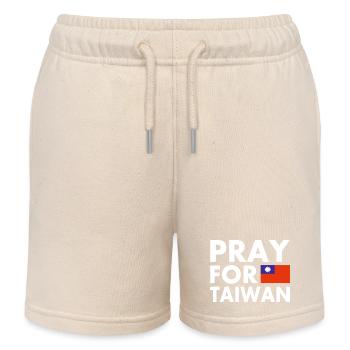 Pray for taiwan - Kinder Organic Joggingshorts Mini Bolter von Stanley/Stella - Natur - Vorne