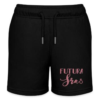 Futura Sra. Engagement Party Bridal Shower Wedding - Kids Organic Sweat Shorts by Stanley/Stella - black - Front