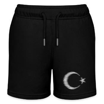 Conception de l’esquisse du drapeau de la Turquie - Short de jogging enfant bio Stanley/Stella - noir - Devant