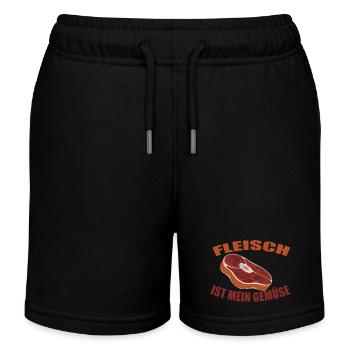 Fleisch ist mein Gemüse - Kinder Organic Joggingshorts Mini Bolter von Stanley/Stella - Schwarz - Vorne