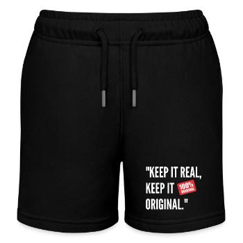 Paroles de sagesse réelles et simplement originales - Short de jogging enfant bio Stanley/Stella - noir - Devant
