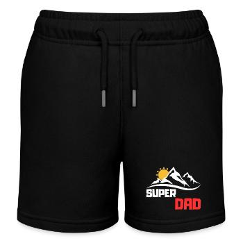 Super Dad - Kids Organic Sweat Shorts by Stanley/Stella - black - Front