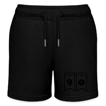 90. 90 JAHRE. 90-JÄHRIGES JUBILÄUM. 90-JÄHRIGES JUBILÄUM. - Kinder Organic Joggingshorts Mini Bolter von Stanley/Stella - Schwarz - Vorne