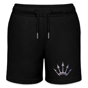 Logo à cinq branches - Short de jogging enfant bio Stanley/Stella - noir - Devant