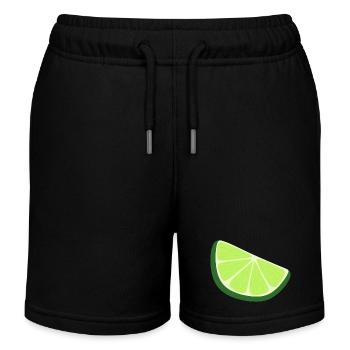 tranche de citron vert - Short de jogging enfant bio Stanley/Stella - noir - Devant