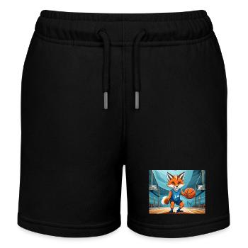 cute little fiend fox everyday life – cookies - Kids Organic Sweat Shorts by Stanley/Stella - black - Front