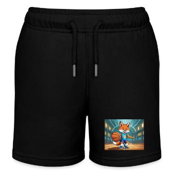 cute little fiend fox everyday life – basketball - Kids Organic Sweat Shorts by Stanley/Stella - black - Front