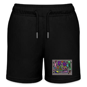 Geometrie - Kinder Organic Joggingshorts Mini Bolter von Stanley/Stella - Schwarz - Vorne