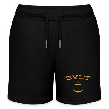 Sylt - North Sea - Germany - Kampen - Island - Kids Organic Sweat Shorts by Stanley/Stella - black - Front