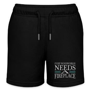felling birthday gift forest work - Kinder Organic Joggingshorts Mini Bolter von Stanley/Stella - Schwarz - Vorne