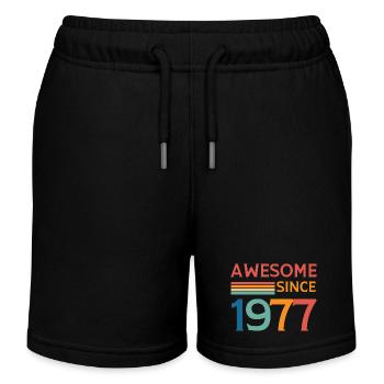Awesome since 1977 - Short de jogging enfant bio Stanley/Stella - noir - Devant