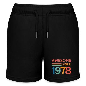 Awesome since 1978 - Kids Organic Sweat Shorts by Stanley/Stella - black - Front