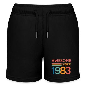 Großartig seit 1983 - Kinder Organic Joggingshorts Mini Bolter von Stanley/Stella - Schwarz - Vorne