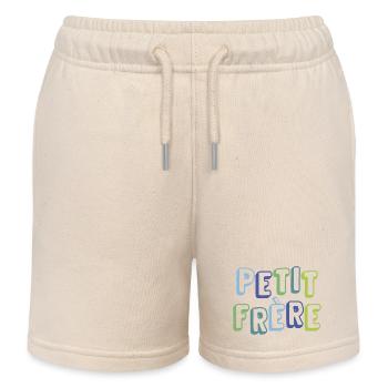 Little brother, birth, pregnancy - Kids Organic Sweat Shorts by Stanley/Stella - soft Ecru - Front