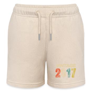 Vintage 2017 Retro - Best Seller - Kids Organic Sweat Shorts by Stanley/Stella - soft Ecru - Front