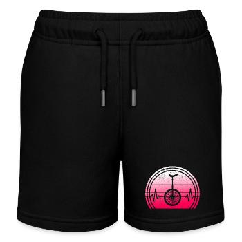 Unicycle, monocycle, monocycleartiste, Unicyclefun - Short de jogging enfant bio Stanley/Stella - noir - Devant