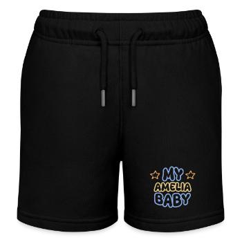 Amelia - Kinder Organic Joggingshorts Mini Bolter von Stanley/Stella - Schwarz - Vorne