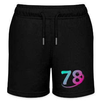 Nummer 78 mehrfarbig - Kinder Organic Joggingshorts Mini Bolter von Stanley/Stella - Schwarz - Vorne