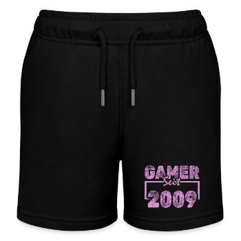 Playing games 2009 - Kids Organic Sweat Shorts by Stanley/Stella - black - Front