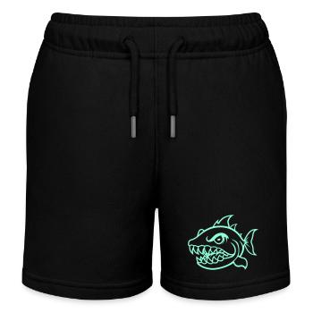 piranha comic - Kinder Organic Joggingshorts Mini Bolter von Stanley/Stella - Schwarz - Vorne