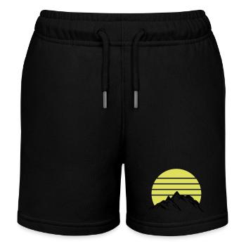 Mountains Mountains Mountains 1 - Kids Organic Sweat Shorts by Stanley/Stella - black - Front