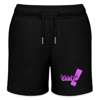 Vorname Carla - Kinder Organic Joggingshorts Mini Bolter von Stanley/Stella - Schwarz - Vorne