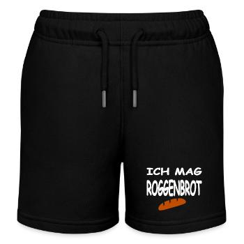 Roggenbrot - Kinder Organic Joggingshorts Mini Bolter von Stanley/Stella - Schwarz - Vorne