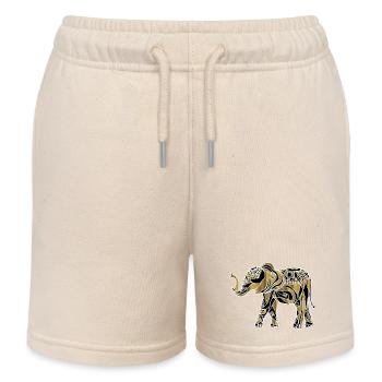 Elefant - Kinder Organic Joggingshorts Mini Bolter von Stanley/Stella - Natur - Vorne