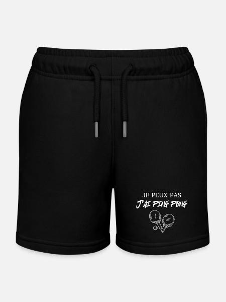 je peux pas j'ai ping pong - Short de jogging enfant bio Stanley/Stella - noir