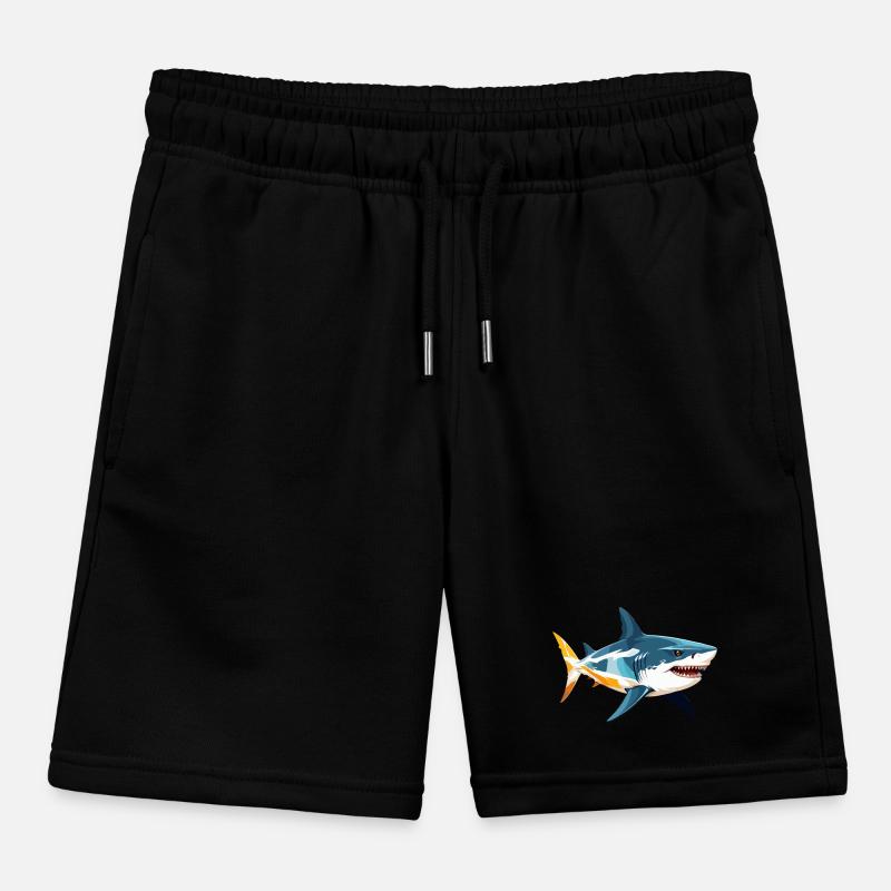 Hai Vektor Kunst mit lebendiger Farbillustration Kinder Organic Joggingshorts Mini Bolter von Stanley/Stella