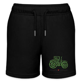 Traktor / Traktor / Traktor - Kinder Organic Joggingshorts Mini Bolter von Stanley/Stella - Schwarz - Vorne
