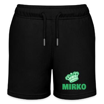 Mirko als Vorname - Kinder Organic Joggingshorts Mini Bolter von Stanley/Stella - Schwarz - Vorne