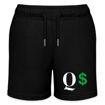 Buchstabe q dollar - Kinder Organic Joggingshorts Mini Bolter von Stanley/Stella - Schwarz - Vorne