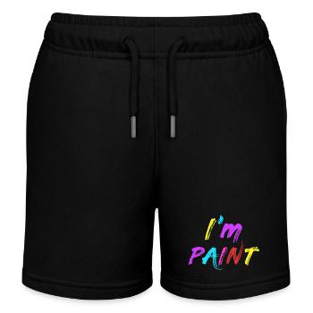 I'M PAINT - I Love to Finger Paint - Fingerfarben - Kinder Organic Joggingshorts Mini Bolter von Stanley/Stella - Schwarz - Vorne