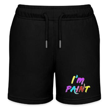 I'M PAINT - I Love to Finger Paint - Fingerfarben - Kinder Organic Joggingshorts Mini Bolter von Stanley/Stella - Schwarz - Vorne