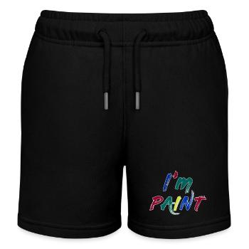 I'M PAINT - I Love to Finger Paint – Fingerfarben - Kinder Organic Joggingshorts Mini Bolter von Stanley/Stella - Schwarz - Vorne