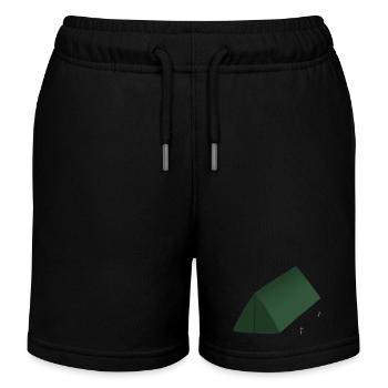 Grünes Zelt - Kinder Organic Joggingshorts Mini Bolter von Stanley/Stella - Schwarz - Vorne