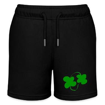 Lucky Leaves - Kids Organic Sweat Shorts by Stanley/Stella - black - Front