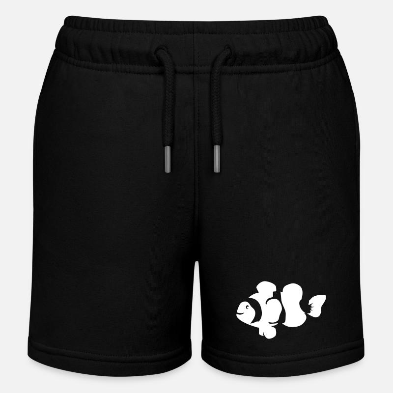 Poisson-clown - Short de jogging enfant bio Stanley/Stella - noir