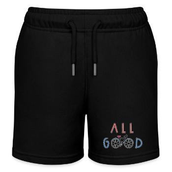 Biker Bicycle Biker Statement - Kids Organic Sweat Shorts by Stanley/Stella - black - Front